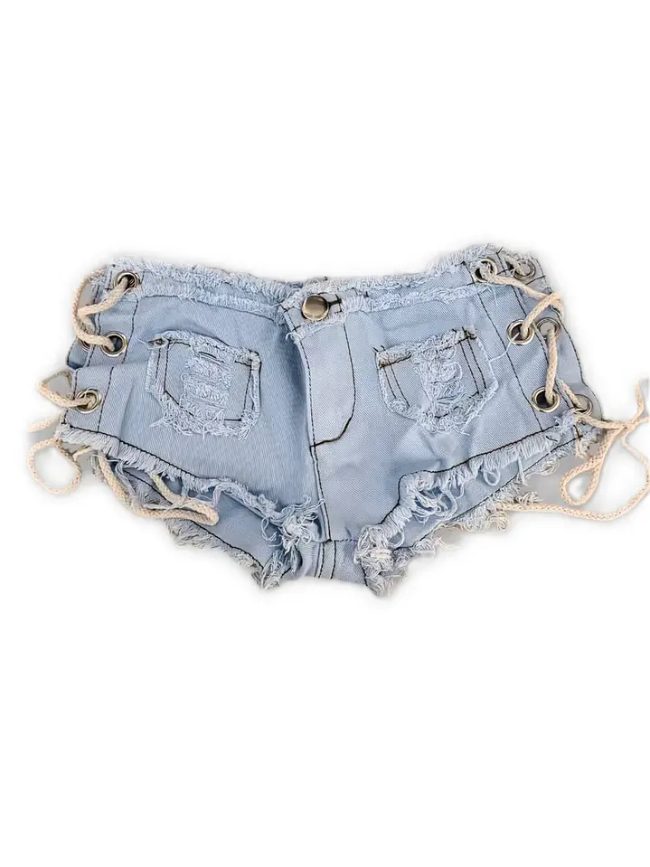 MINI SHORTS DE MESCLILLA VAQUERO SEXI TRICSY 3