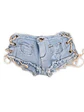 MINI SHORTS DE MESCLILLA VAQUERO SEXI TRICSY - Miniatura 3