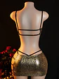 MINI CONJUNTO DE VESTIDO SEXI ANIMAL PRINT CON CADENA LIZMAR  - Miniatura 2