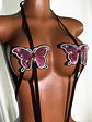 BODY DE TIRAS SEXY CON MARIPOSA LENTEJUELAS EN PECHO YARELI - Miniatura 2