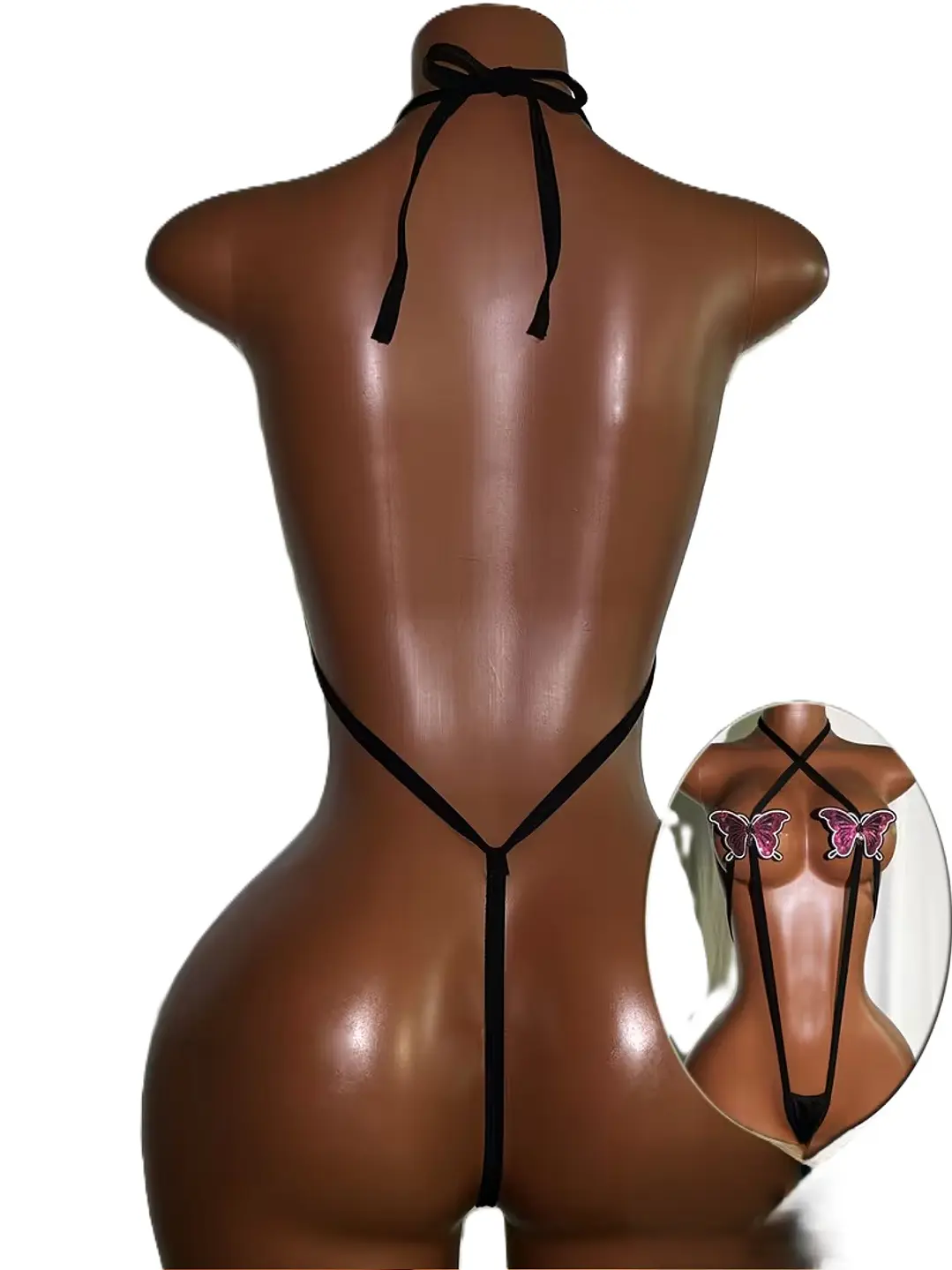 BODY DE TIRAS SEXY CON MARIPOSA LENTEJUELAS EN PECHO YARELI 3