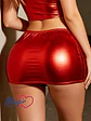 Mini falda de latex ajustable Fashion Brillante Maca - Miniatura 2