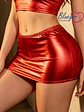 Mini falda de latex ajustable Fashion Brillante Maca - Miniatura 3