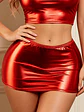 Mini falda de latex ajustable Fashion Brillante Maca - Miniatura 4
