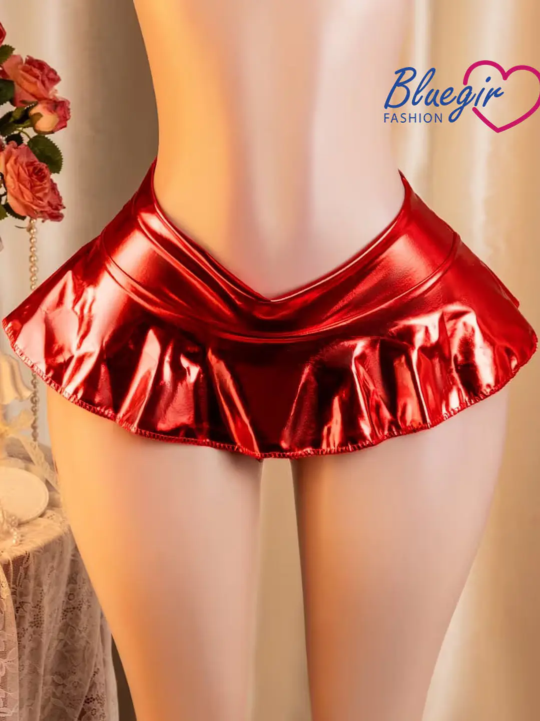 MINIFALDA DE LATEX BRILLOSO SEDUCTORA EROTICA DANI  1