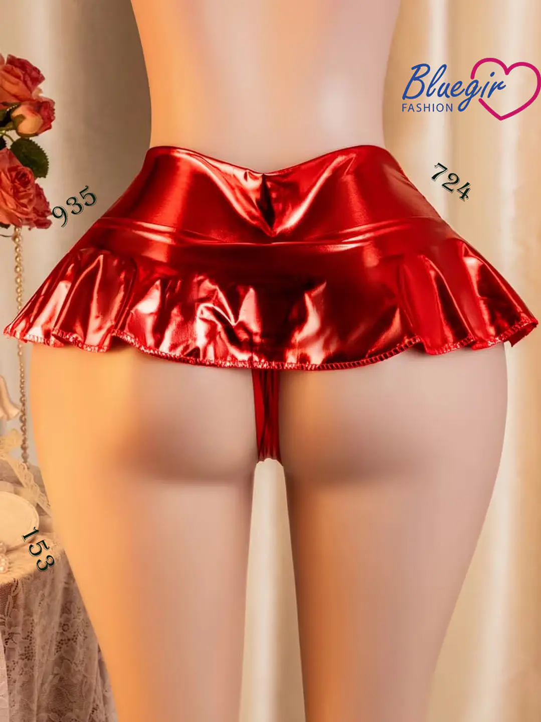 MINIFALDA DE LATEX BRILLOSO SEDUCTORA EROTICA DANI  4