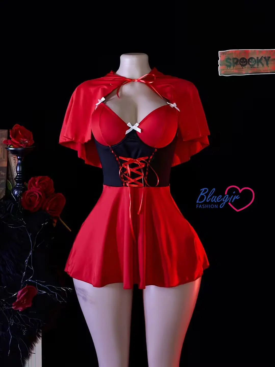🔥 Disfraz Caperucita Roja Sexy conjunto cosplay Dulce y Atrevida Greta🍎 5