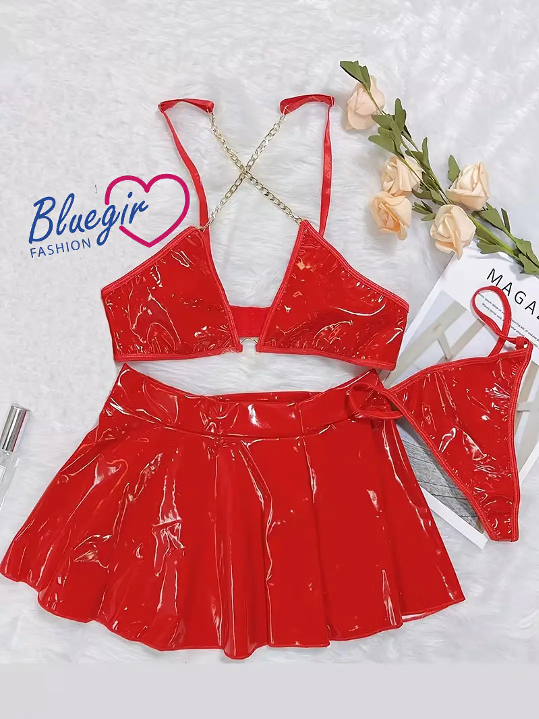 ❤️‍🔥 Conjunto Bailarina Sensual con Cadena en el Pecho morgana 3
