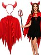 SET DE 3 PIEZAS PARA DIABLA  CAPA + TRIDENTE + DIADEMA DIABLURA WOMAN - Miniatura 5