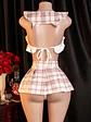 MINI COLEGIALA SEXY A CUADRITOS CUTE COSPLAY ALMA - Miniatura 2