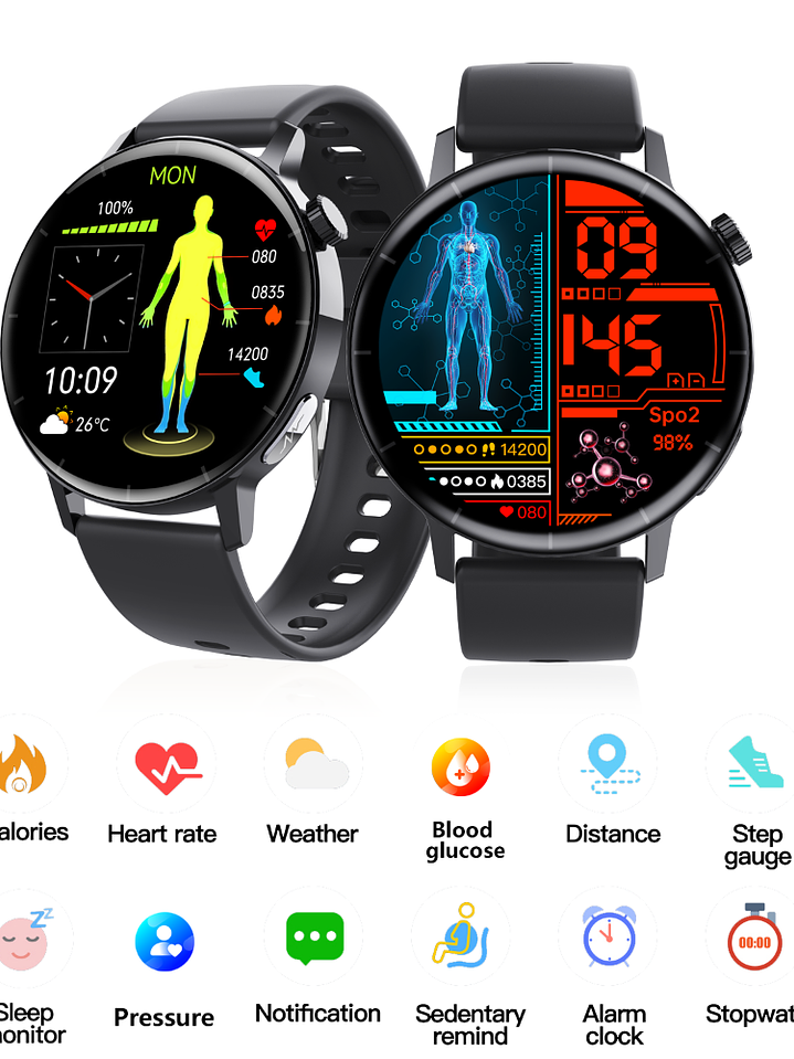 Reloj inteligente con monitor de ECG y análisis de componentes sanguíneos. 3