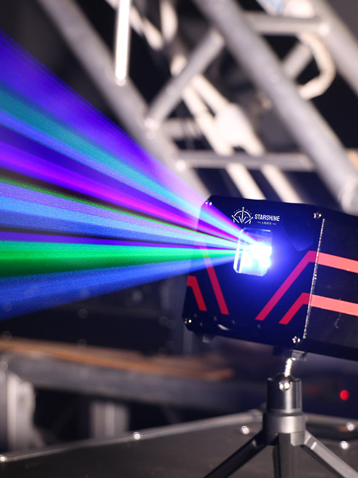 Mini espectáculo de luces láser Starshine A3 BlackCube DJ Control por aplicación 1