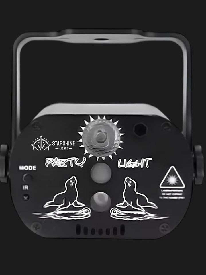 Luces láser navideñas recargables C3 con 60 patrones activados por sonido 4