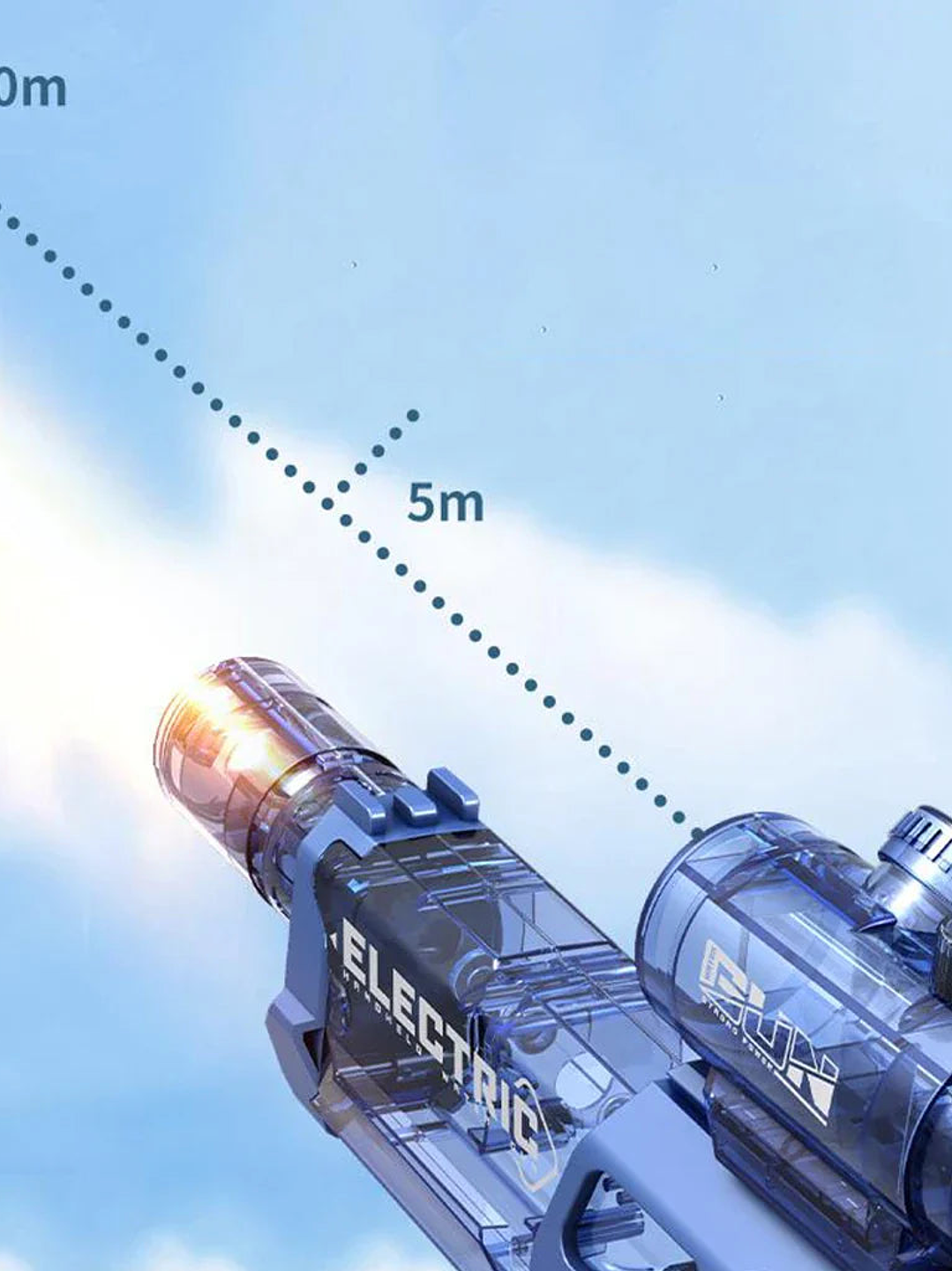 Pistola de agua eléctrica Fire Rat con luces geniales 4