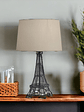Lámpara de mesa de escritorio París de acrílico negro de 25 pulgadas con pantalla de tambor blanca - Miniatura 1