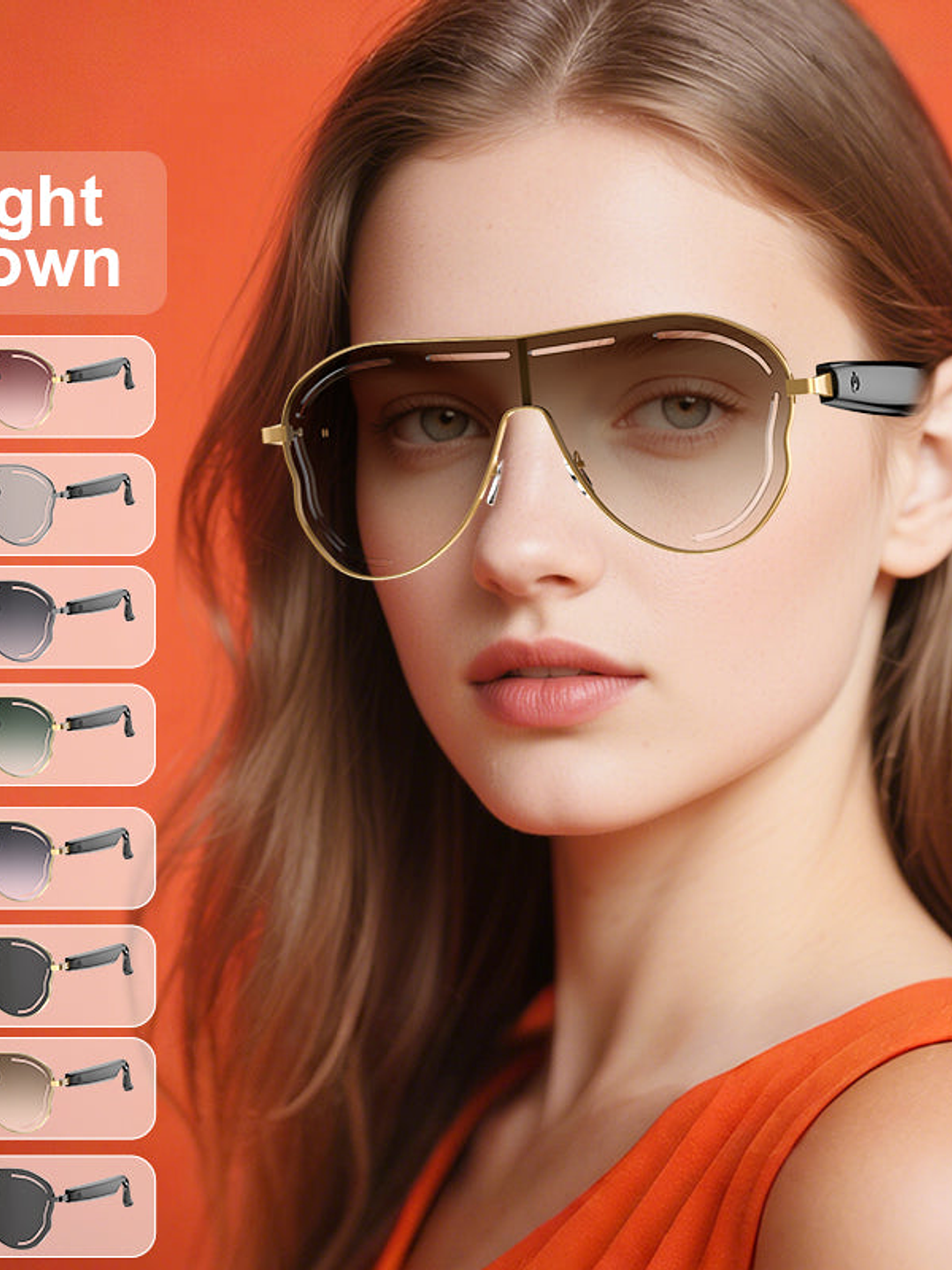 Gafas inteligentes con traducción de IA, compatibles con más de 110 idiomas, con bloqueo de luz azul, grabadora de voz con app, auriculares abiertos y audio Bluetooth. 4