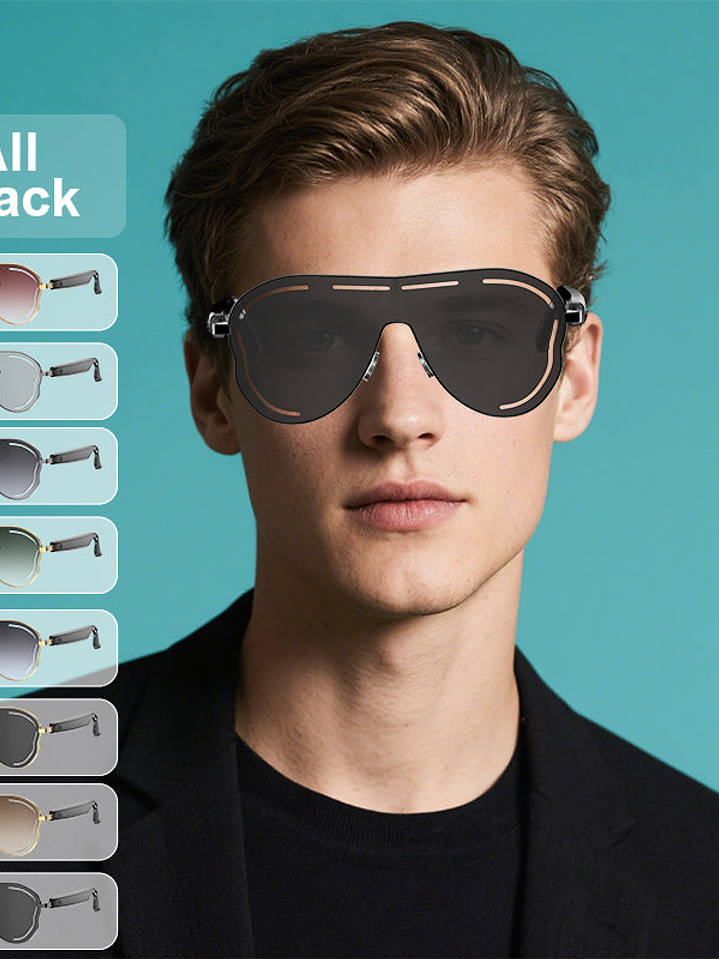 Gafas inteligentes con traducción de IA, compatibles con más de 110 idiomas, con bloqueo de luz azul, grabadora de voz con app, auriculares abiertos y audio Bluetooth. 8