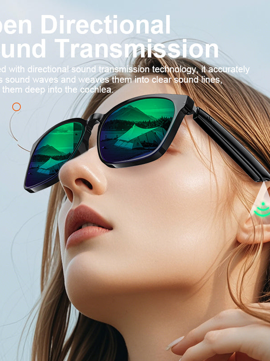 Gafas inteligentes con traducción de IA y Bluetooth para hombres y mujeres, con lentes transparentes que cambian de color en 140 idiomas y altavoz. 1