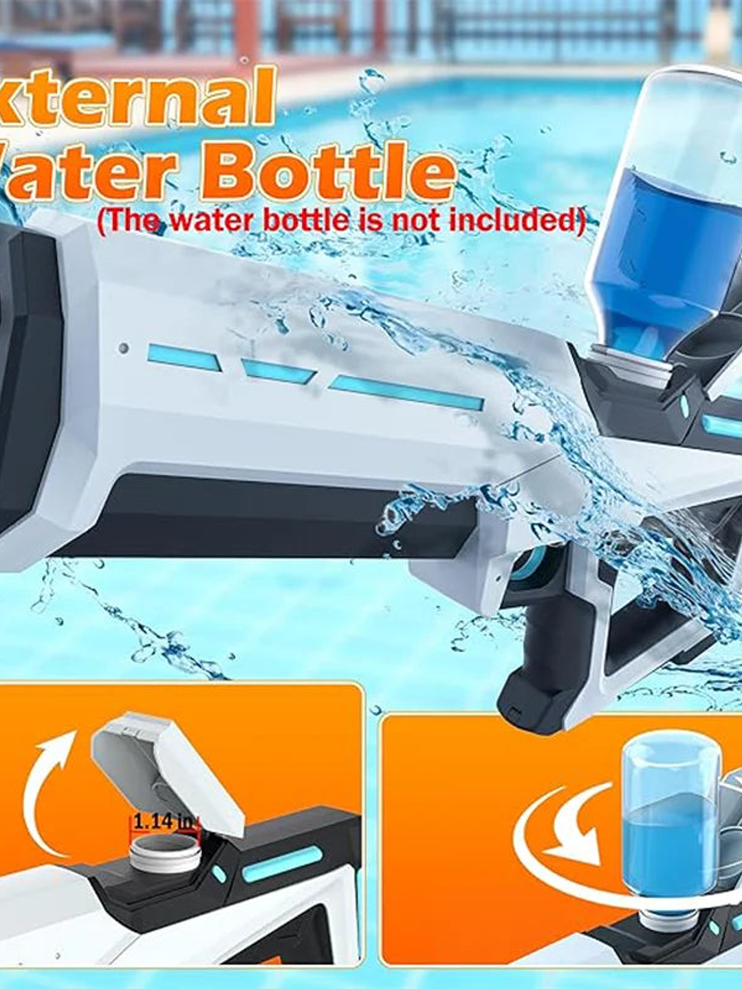 Potentes pistolas de agua eléctricas para adultos y niños 3