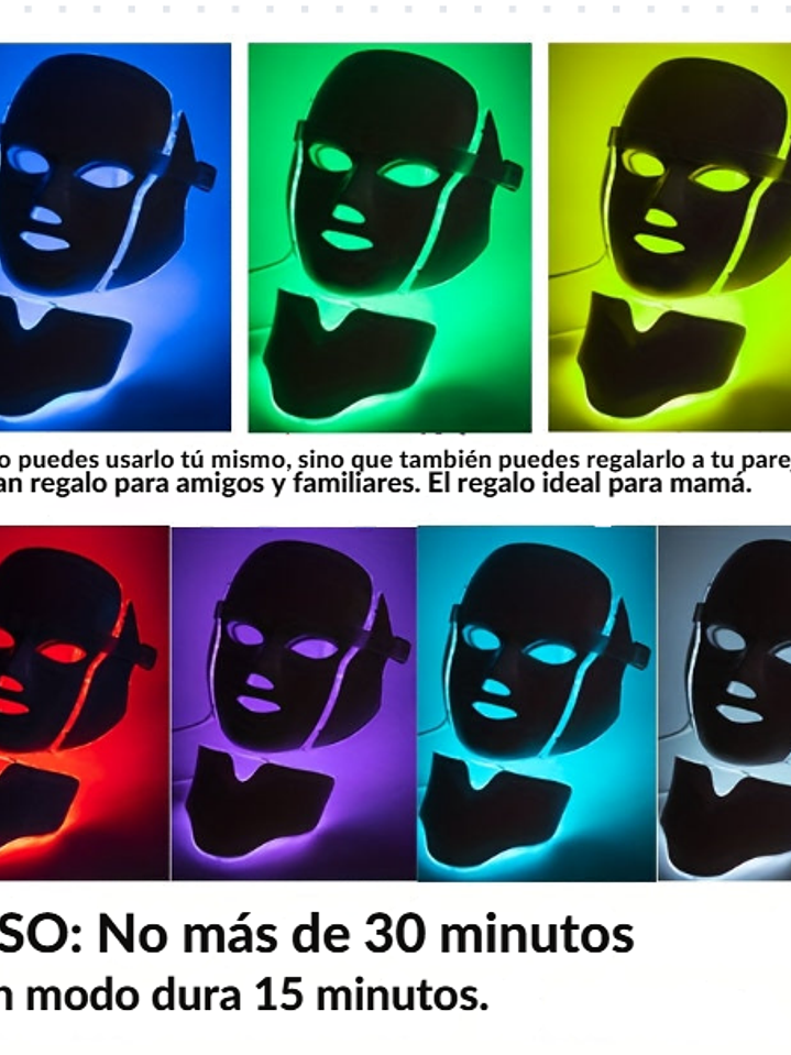 Máscara LED facial y de cuello (7 colores) 1