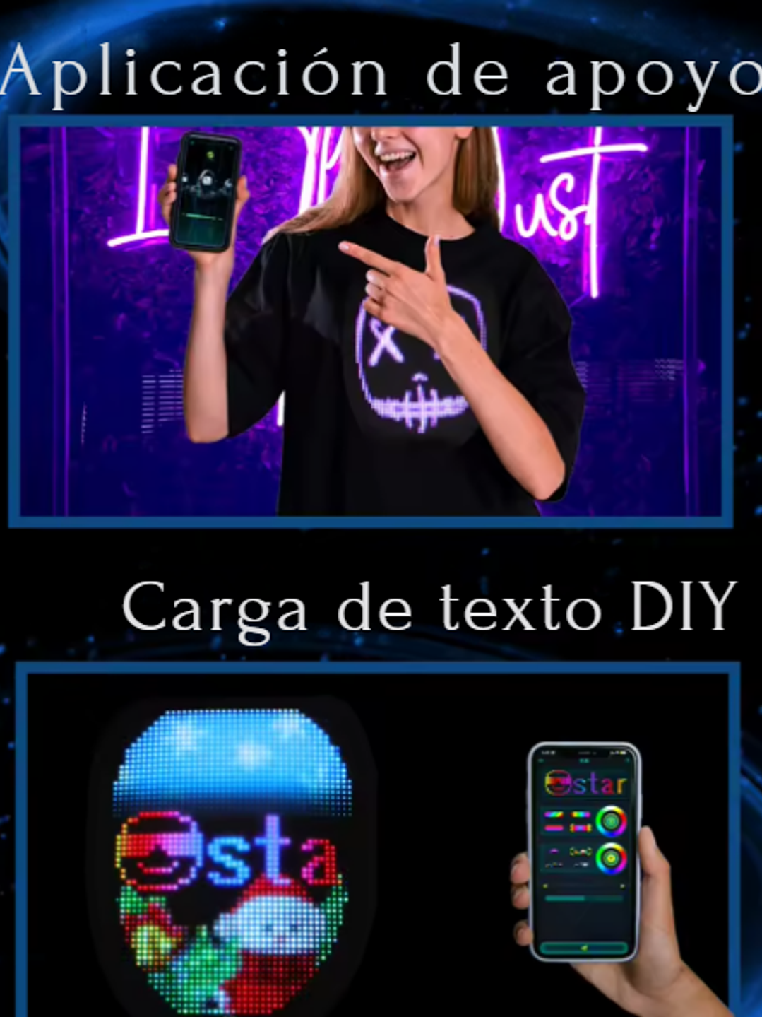 Camiseta con pantalla LED 4