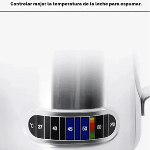 Jarra para espumar leche de acero inoxidable con indicador de temperatura, 350 ml, color plateado