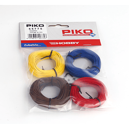 bolsa de 4 cables de distintas colores, gruesor 1.4mm, Piko 55775