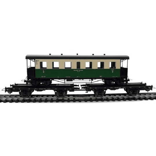 Vagón plataforma con vagon de via angosto DB, Set-Schmalspurtransport- der DB, Época III, Tillig 70037