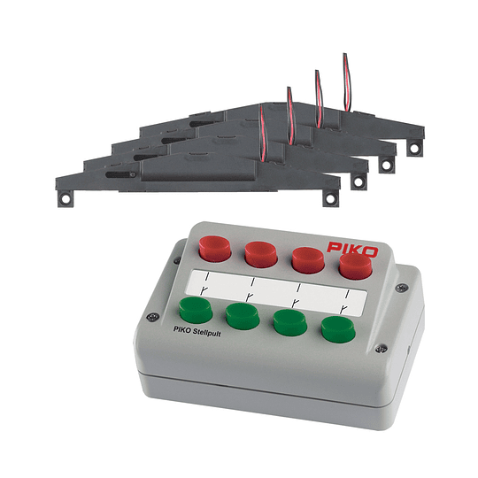 Set de 4 motores para desvíos con u Botonera, Piko 55392