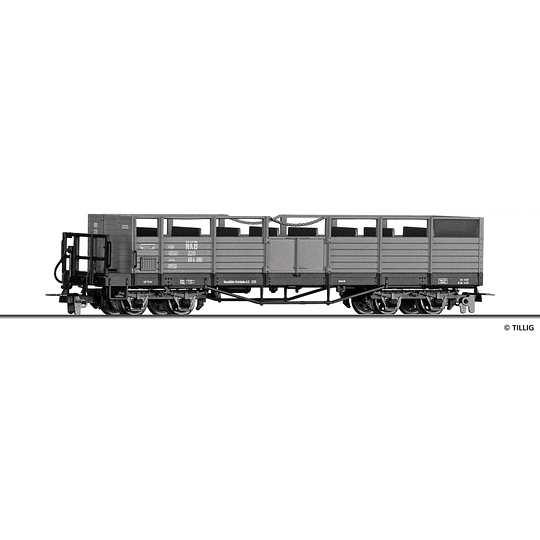 Vagón panorámica abierto de NKB, escala HOe, Tillig 15956