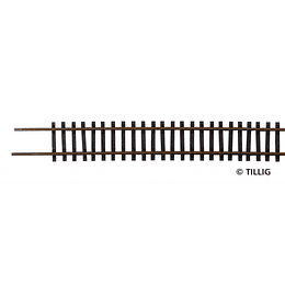 Riel flexible de 664 mm, traviesas de madera, bruñido, escala TT, Tillig 83495