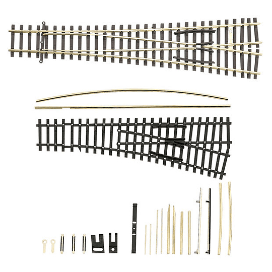 Desvió para armar, TT Flexsteg  15°, brüniert, Tillig 83426