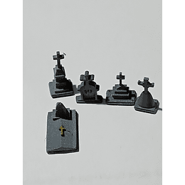 set de 5 tumbas escala TT