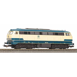Locomotora diesel escala HO, BR 218, Azul/Marfil, Corriente Alterna, Piko 57806