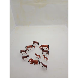 Set de 10 caballos, escala HO, 