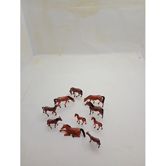Set de 10 caballos, escala HO, 