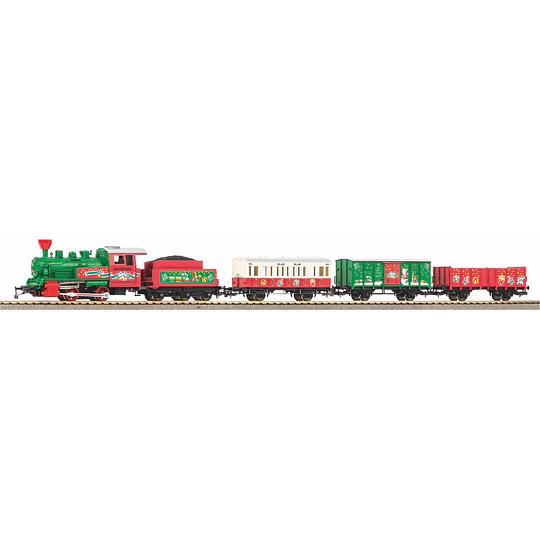 Set de inicio Navidad escala HO con rieles con balasto, Piko 57081