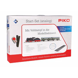 Set de inicio, tren a vapor con coches de Passageros de DB, escala HO, analogo, Piko 57112