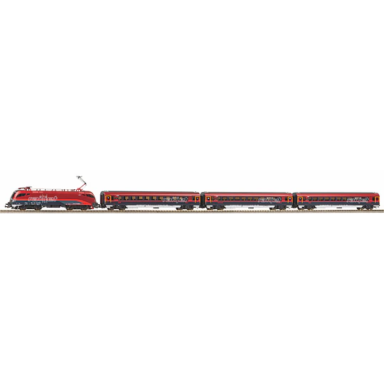 Set de inicio, escala HO, Railjet de OBB, analogo, Piko 57178