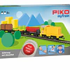 Set de Inicio para niños, locomotora diesel de patio con 3 carros, Piko 57090