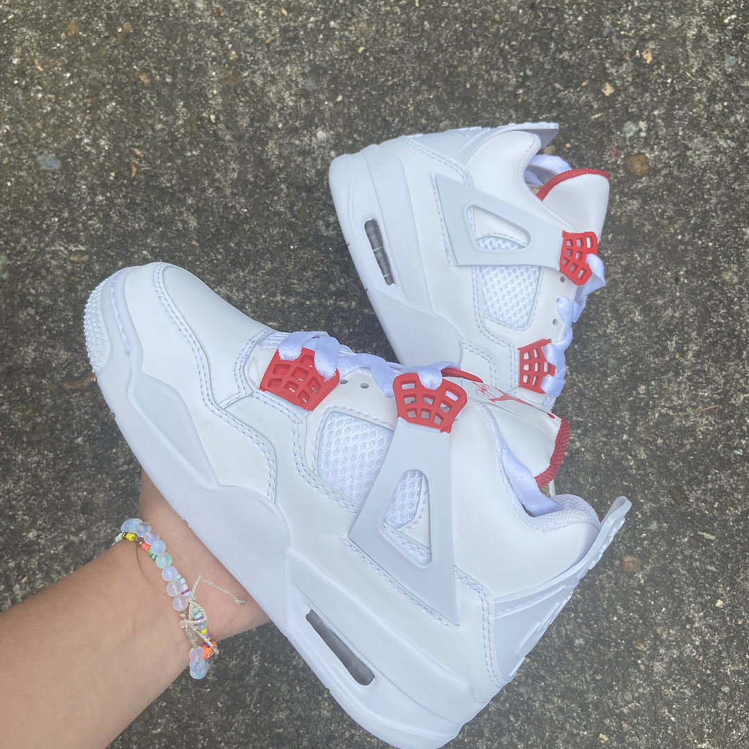 retro 4 blanco/rojo 1
