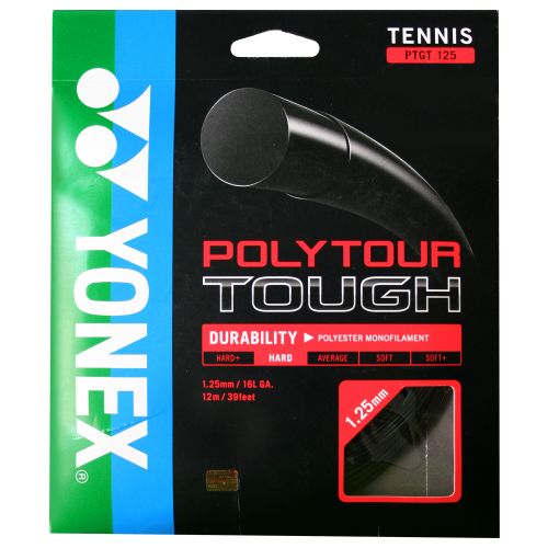 Yonex POLY TOUR TOUGH 1.25 / 16L Negro - Set 1 cuerda
