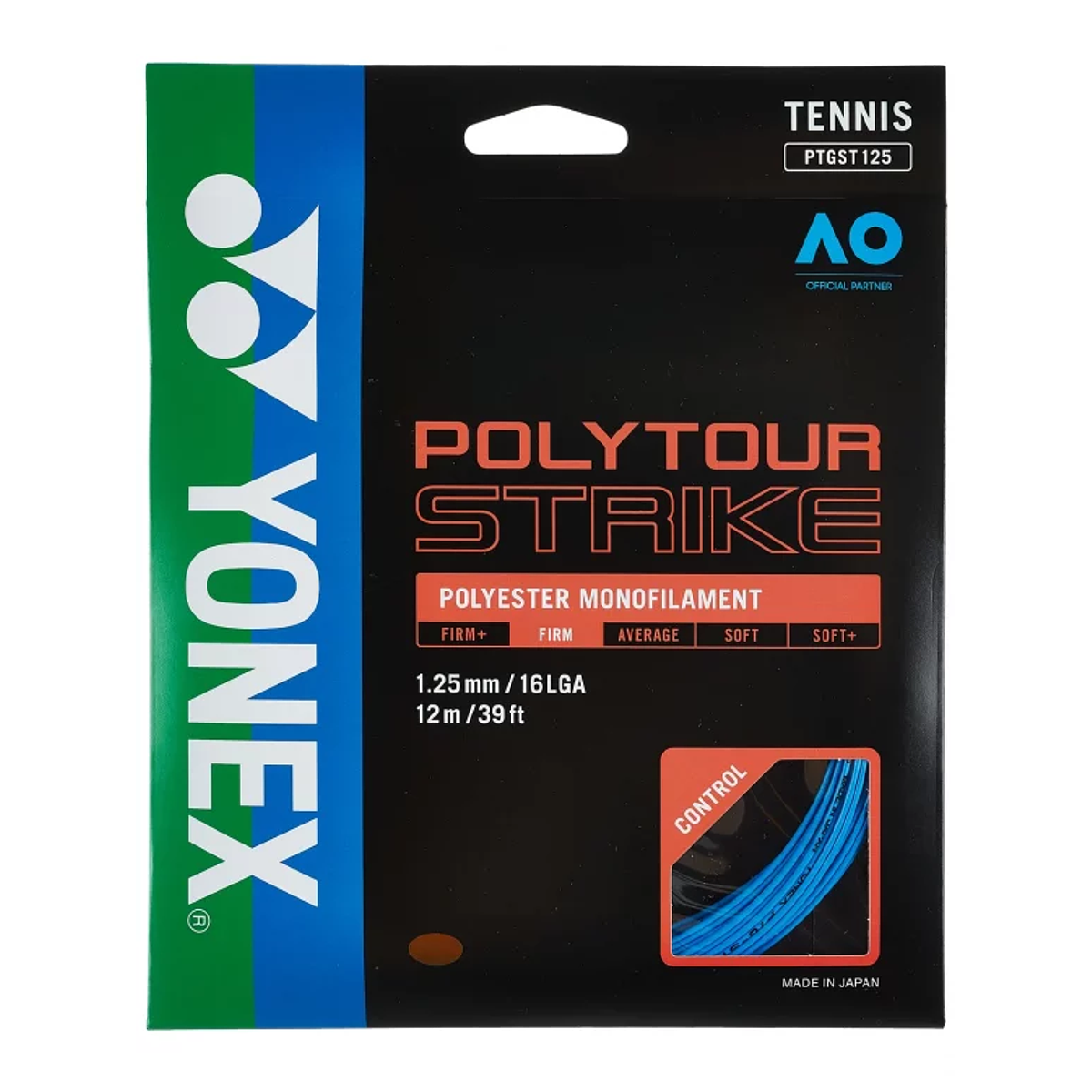 YONEX POLY TOUR STRIKE 1.25 / 16L AZUL -Cuerda de Denis Shap
