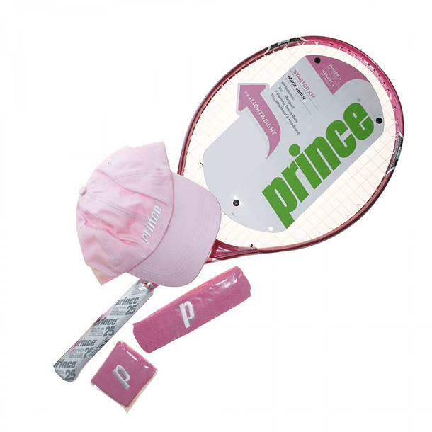 Set Tenis PRINCE jr Maria Iniciacion Rosado 
