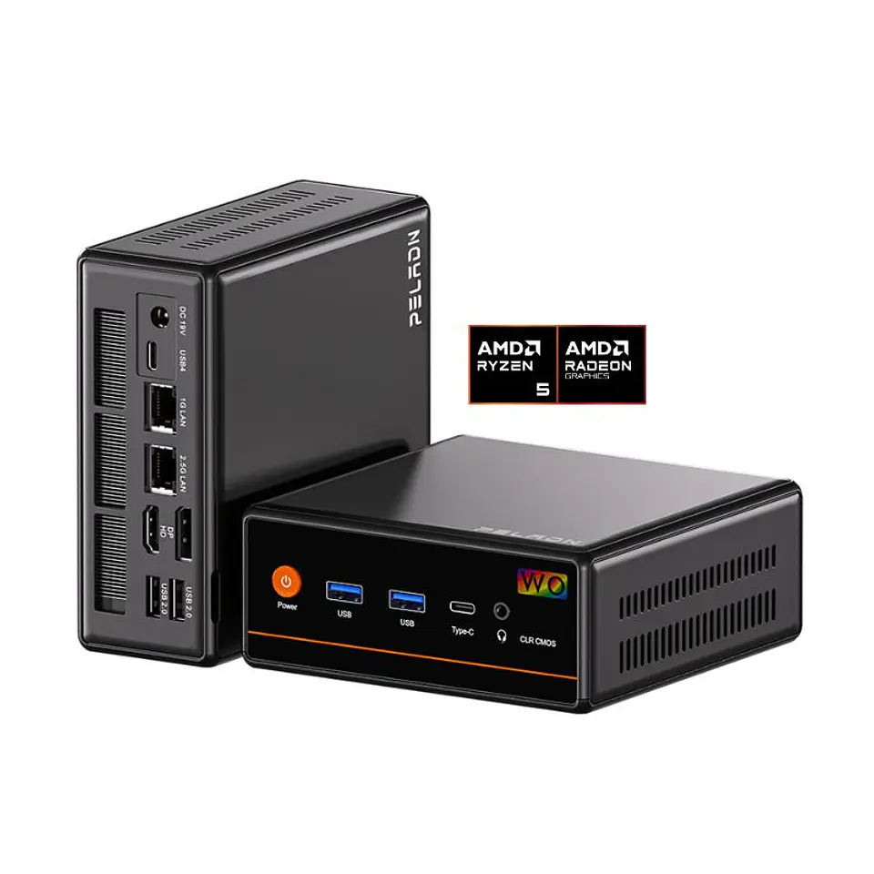 Mini PC Peladn WO4 Ryzen 5 7640HS 32GB DDR5 1TB SSD 1