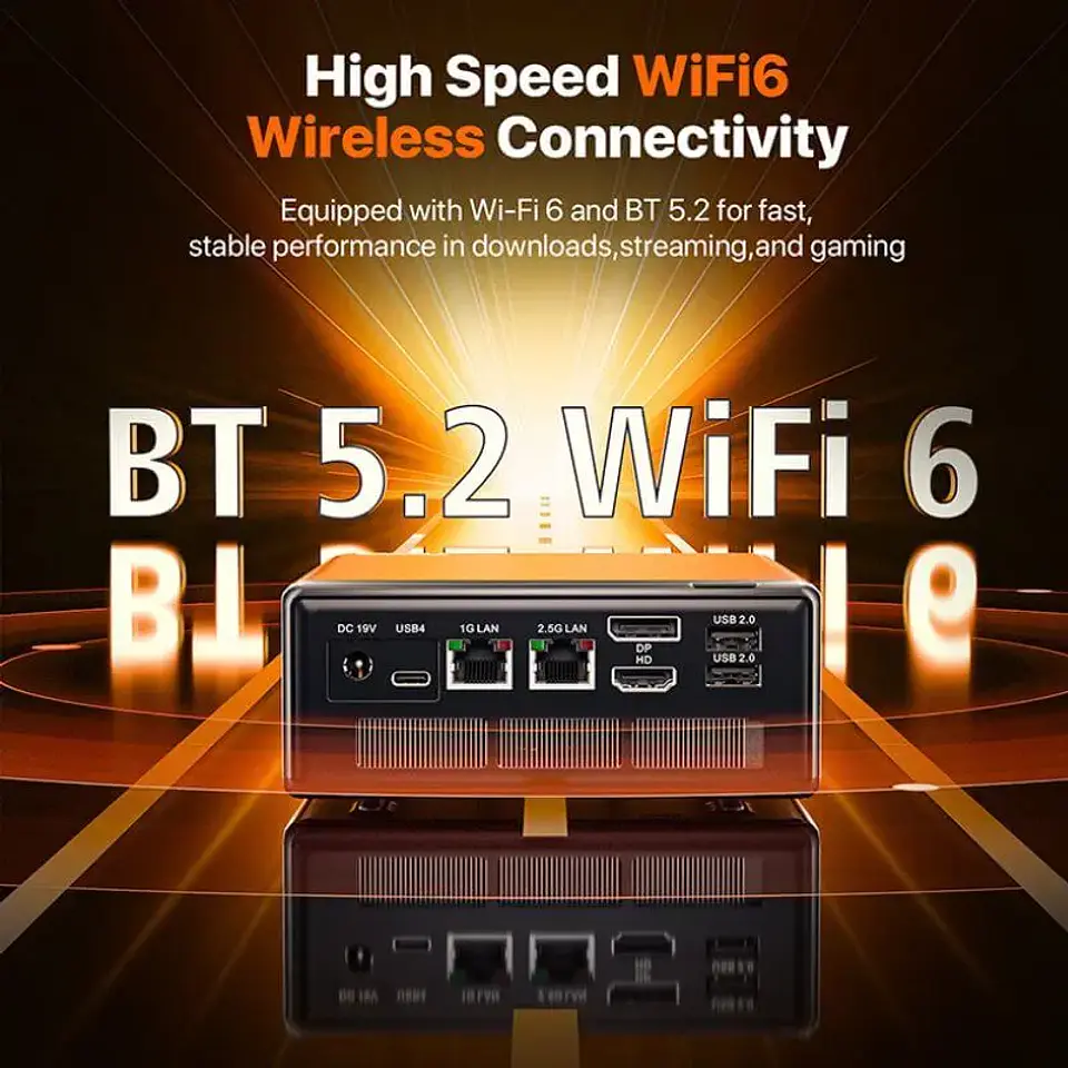 Mini PC Peladn WO4 Ryzen 5 7640HS 32GB DDR5 1TB SSD 11