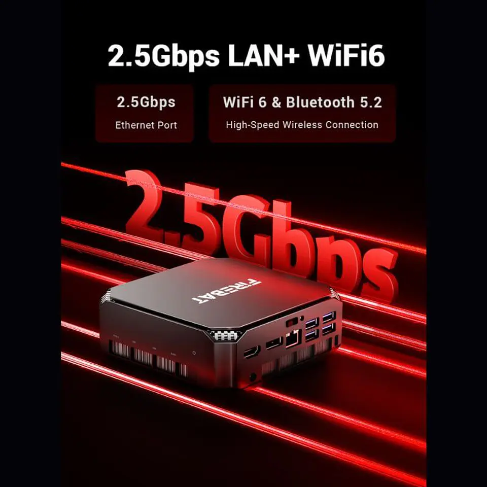 Mini PC Firebat A6 Ryzen 7 7735HS 16GB LPDDR5 512GB SSD Radeon 680M 7