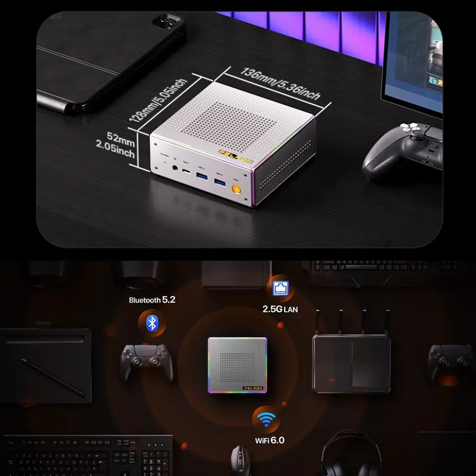 Mini PC Peladn HO4 Ryzen 9 7940HS 32GB DDR5 1TB SSD Radeon 780M 7