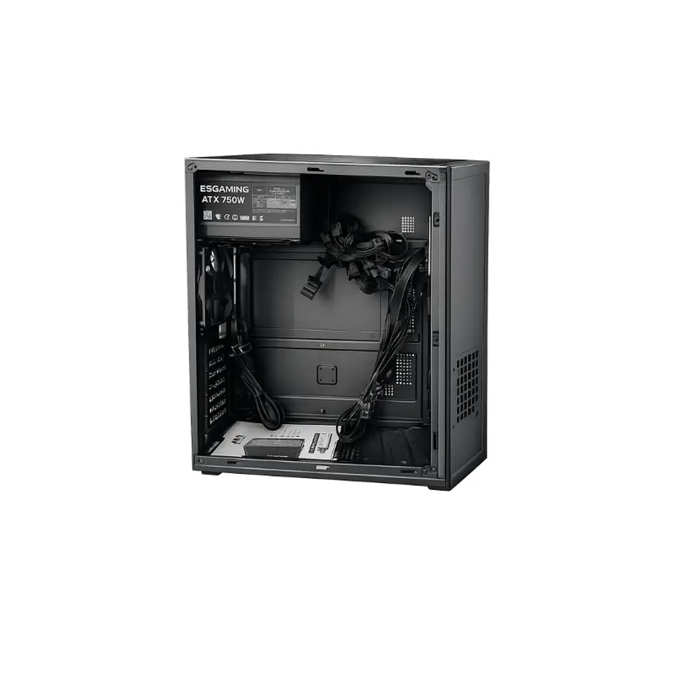 Gabinete ESGAMING AX12 ATX Workstation Negro con Fuente 750W 3