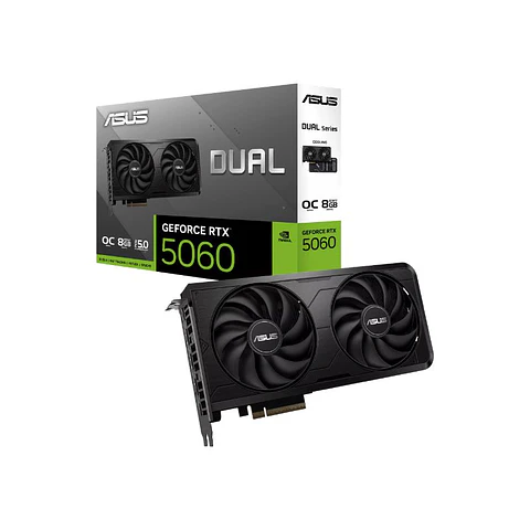 Tarjeta de Video ASUS Dual GeForce RTX 5060 EVO OC 8GB GDDR7
